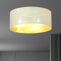 Lampa sufitowa abażur ASTON 3 WHITE/GOLD