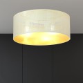 Lampa sufitowa abażur ASTON 3 WHITE/GOLD
