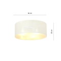 Lampa sufitowa abażur ASTON 3 WHITE/GOLD