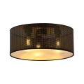 Lampa sufitowa abażur ASTON 3 BLACK/GOLD