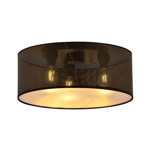 Lampa sufitowa abażur ASTON 3 BLACK/GOLD