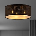 Lampa sufitowa abażur ASTON 3 BLACK/GOLD