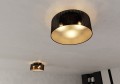 Lampa sufitowa abażur ASTON 3 BLACK/GOLD