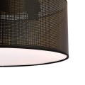 Lampa sufitowa abażur ASTON 3 BLACK/GOLD