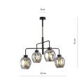 Lampa sufitowa LUKKA 4 BLACK/GRAFIT