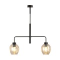 Lampa sufitowa LUKKA 2 BLACK/MIODOWY