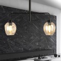 Lampa sufitowa LUKKA 2 BLACK/MIODOWY