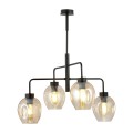 Lampa sufitowa LUKKA 4 BLACK/MIODOWY