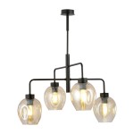 Lampa sufitowa LUKKA 4 BLACK/MIODOWY
