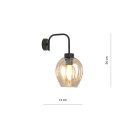 Kinkiet LUKKA K1 BLACK/MIODOWY