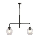 Lampa sufitowa LUKKA 2 BLACK/TRANSPARENT