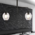 Lampa sufitowa LUKKA 2 BLACK/TRANSPARENT
