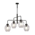 Lampa sufitowa LUKKA 4 BLACK/TRANSPARENT