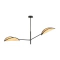 Lampa sufitowa VENE 2 BLACK/RATTAN