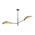 Lampa sufitowa VENE 2 BLACK/RATTAN