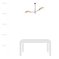Lampa sufitowa VENE 2 BLACK/RATTAN