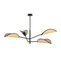 Lampa sufitowa VENE 4 BLACK/RATTAN