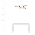Lampa sufitowa VENE 4 BLACK/RATTAN