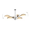 Lampa sufitowa VENE 6 BLACK/RATTAN