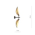 Kinkiet VENE K2 BLACK/RATTAN