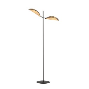 Lampa podłogowa VENE LP2 BLACK/RATTAN