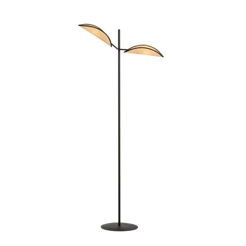 Lampa podłogowa VENE LP2 BLACK/RATTAN