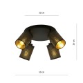 Lampa sufitowa BRONX 4 PREMIUM BLACK