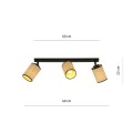 Lampa sufitowa abażur YOGA 3 BLACK