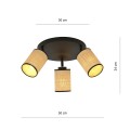 Lampa sufitowa abażur YOGA 3 PREMIUM BLACK