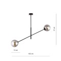 Lampa sufitowa LINEAR 2 BLACK/GRAFIT