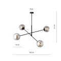 Lampa sufitowa LINEAR 4 BLACK/GRAFIT