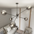 Lampa sufitowa LINEAR 6 BLACK/GRAFIT