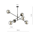 Lampa sufitowa LINEAR 6 BLACK/GRAFIT