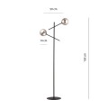 Lampa podłogowa LINEAR LP2 BLACK/GRAFIT