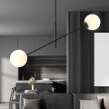 Lampa sufitowa LINEAR 2 BLACK/OPAL
