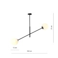 Lampa sufitowa LINEAR 2 BLACK/OPAL