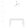 Lampa sufitowa LINEAR 2 BLACK/OPAL