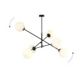 Lampa sufitowa LINEAR 6 BLACK/OPAL