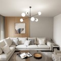 Lampa sufitowa LINEAR 6 BLACK/OPAL