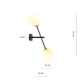 Kinkiet LINEAR K2 BLACK/OPAL