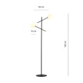 Lampa podłogowa LINEAR LP2 BLACK/OPAL
