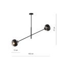 Lampa sufitowa LINEAR 2 BLACK/STRIPE