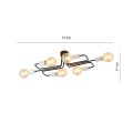Lampa sufitowa VEKEN 6A SILVER