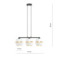 Lampa wisząca PIANO 3 WHITE/GOLD