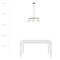 Lampa wisząca PIANO 3 WHITE/GOLD