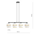 Lampa wisząca PIANO 4 WHITE/GOLD