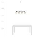 Lampa wisząca PIANO 4 WHITE/GOLD