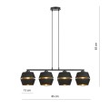 Lampa wisząca PIANO 4 BLACK/GOLD