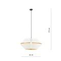 Lampa wisząca MALIA 1 WHITE/GOLD