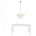 Lampa wisząca MALIA 1 WHITE/GOLD
